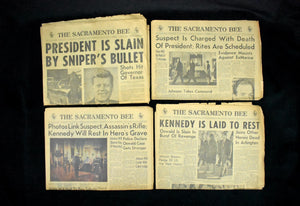 Vintage Newspaper Set by The Sacramento Bee (JFK Assassination, Rare), 1963 🏛️📜🇺🇸