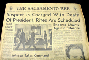 Vintage Newspaper Set by The Sacramento Bee (JFK Assassination, Rare), 1963 🏛️📜🇺🇸