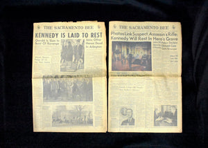 Vintage Newspaper Set by The Sacramento Bee (JFK Assassination, Rare), 1963 🏛️📜🇺🇸