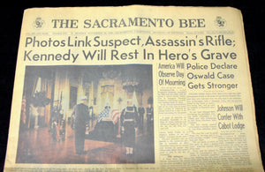 Vintage Newspaper Set by The Sacramento Bee (JFK Assassination, Rare), 1963 🏛️📜🇺🇸