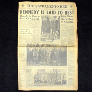 Vintage Newspaper Set by The Sacramento Bee (JFK Assassination, Rare), 1963 🏛️📜🇺🇸
