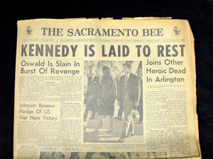 Vintage Newspaper Set by The Sacramento Bee (JFK Assassination, Rare), 1963 🏛️📜🇺🇸