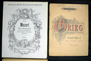 Vintage Music Sheet Collection by Clementi, Bach, Mozart, Grieg (Classical, Rare), 1910s-1930s 🎶🎻🎹📜