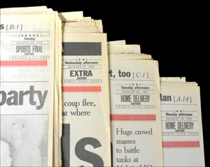 Sequential Newspaper Set (San Francisco Examiner) - Collapse of the Soviet Union & August Coup, Aug 19–25, 1991 🇷🇺📰❌