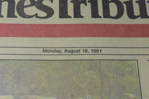 Sequential Newspaper Set (The Peninsula Times Tribune) - The 1991 Soviet August Coup, Aug 19–22, 1991 🇷🇺📰❌