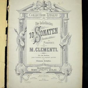 Vintage Music Sheet Collection by Clementi, Bach, Mozart, Grieg (Classical, Rare), 1910s-1930s 🎶🎻🎹📜