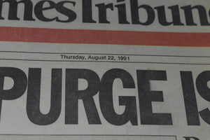 Sequential Newspaper Set (The Peninsula Times Tribune) - The 1991 Soviet August Coup, Aug 19–22, 1991 🇷🇺📰❌