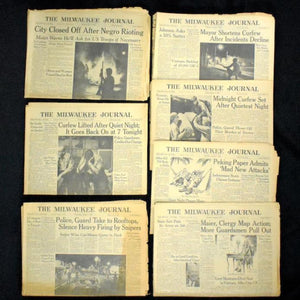 Seltenes Set historischer Zeitungen: The Milwaukee Journal (1967) 🗞️📰🕰️