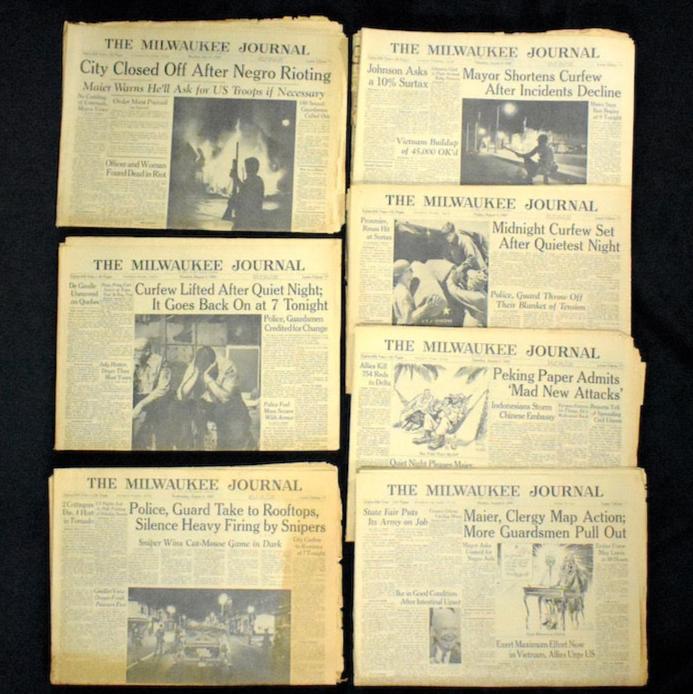 Rare Set of Historical Newspapers: The Milwaukee Journal (1967) 🗞️📰🕰️
