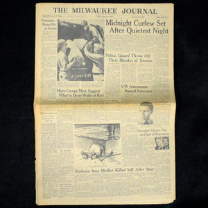 Seltenes Set historischer Zeitungen: The Milwaukee Journal (1967) 🗞️📰🕰️