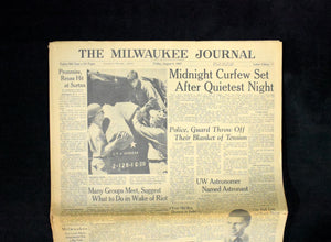 Seltenes Set historischer Zeitungen: The Milwaukee Journal (1967) 🗞️📰🕰️