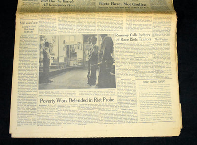 Rare Set of Historical Newspapers: The Milwaukee Journal (1967) 🗞️📰🕰️
