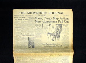 Seltenes Set historischer Zeitungen: The Milwaukee Journal (1967) 🗞️📰🕰️