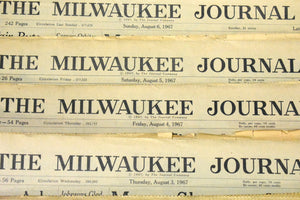 Seltenes Set historischer Zeitungen: The Milwaukee Journal (1967) 🗞️📰🕰️
