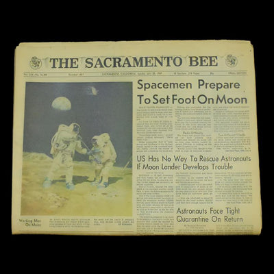 Historical Newspaper Set by The Sacramento Bee (NASA, Apollo 11, Moon Landing), 1969 🚀🌕👨‍🚀
