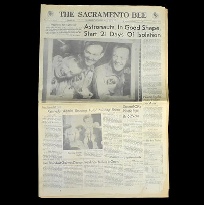 Historical Newspaper Set by The Sacramento Bee (NASA, Apollo 11, Moon Landing), 1969 🚀🌕👨‍🚀