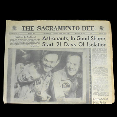 Historical Newspaper Set by The Sacramento Bee (NASA, Apollo 11, Moon Landing), 1969 🚀🌕👨‍🚀