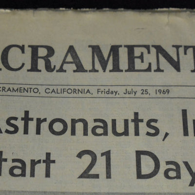 Historical Newspaper Set by The Sacramento Bee (NASA, Apollo 11, Moon Landing), 1969 🚀🌕👨‍🚀