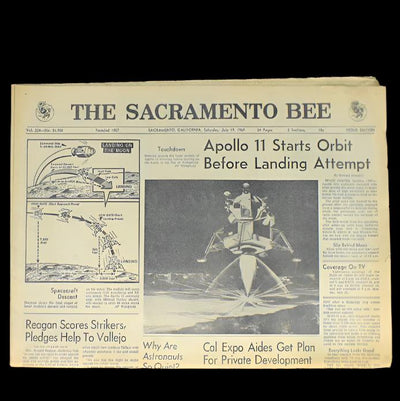 Historical Newspaper Set by The Sacramento Bee (NASA, Apollo 11, Moon Landing), 1969 🚀🌕👨‍🚀