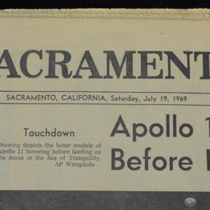 Historical Newspaper Set by The Sacramento Bee (NASA, Apollo 11, Moon Landing), 1969 🚀🌕👨‍🚀