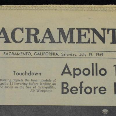Historical Newspaper Set by The Sacramento Bee (NASA, Apollo 11, Moon Landing), 1969 🚀🌕👨‍🚀