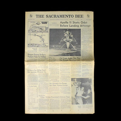 Historical Newspaper Set by The Sacramento Bee (NASA, Apollo 11, Moon Landing), 1969 🚀🌕👨‍🚀