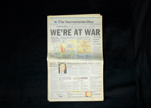 Paired Historical Newspapers (The Sacramento Bee & San Francisco Chronicle) - Outbreak of Operation Desert Storm, Jan 17, 1991 ⚔️📰🇺🇸