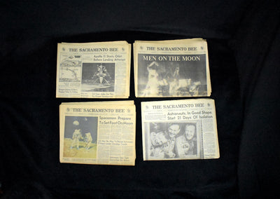 Historical Newspaper Set by The Sacramento Bee (NASA, Apollo 11, Moon Landing), 1969 🚀🌕👨‍🚀