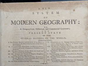 A New System of Modern Geography (Vol. I) by William Guthrie (First American Edition), 1794 📜🎨🇺🇸