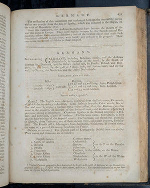 A New System of Modern Geography (Vol. I) by William Guthrie (First American Edition), 1794 📜🎨🇺🇸