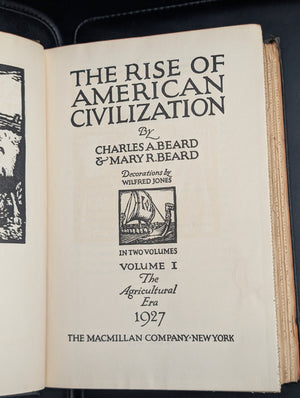 The Rise of American Civilization by Charles A. & Mary R. Beard (RARE Early Printing), 1927 🇺🇸
