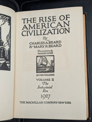 The Rise of American Civilization by Charles A. & Mary R. Beard (RARE Early Printing), 1927 🇺🇸