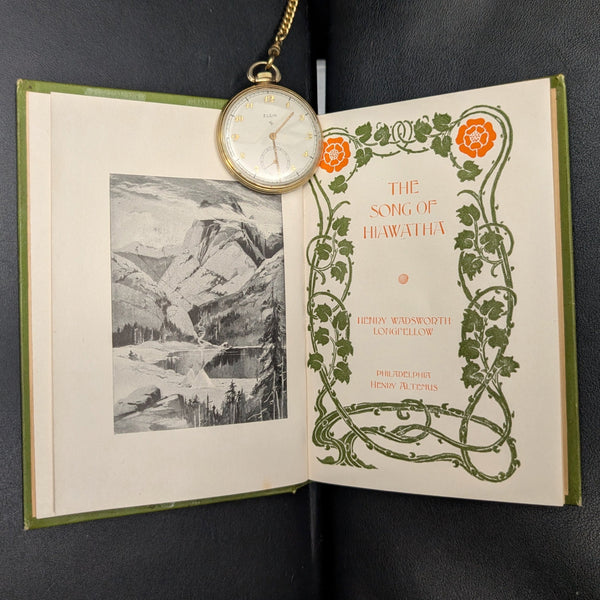The Song Of Hiawatha, by Henry Wadsworth Longfellow, (RARE, Decorative Binding, Illustrated), 1898 📜🦌✨