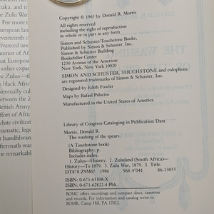 The Washing of the Spears, by Donald R. Morris, (First Edition, with Inscription), 1965 📜🇿🇦⚔️