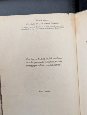 Shadow Castle by Marian Cockrell (RARE First Printing), 1945. 🏰✨📜