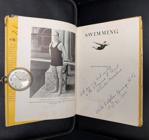 Swimming by Charles Norelius (RARE Signed First Edition), 1934 🏊‍♂️📜🏆