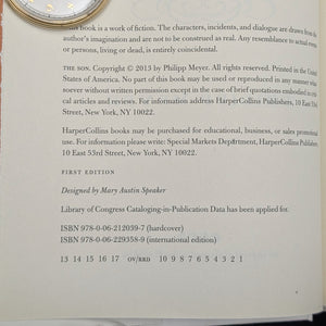 The Son by Philipp Meyer (First Edition), 2013 🤠📜✍️
