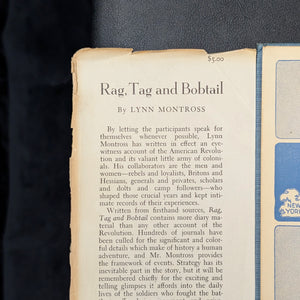 Rag-Tag and Bobtail by Lynn Montross (First Edition with Dust Jacket), 1952 🇺🇸📜⚔️