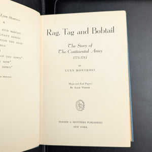 Rag-Tag and Bobtail by Lynn Montross (First Edition with Dust Jacket), 1952 🇺🇸📜⚔️