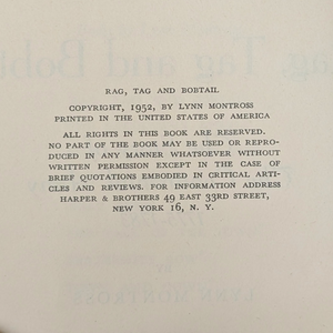 Rag-Tag and Bobtail by Lynn Montross (First Edition with Dust Jacket), 1952 🇺🇸📜⚔️