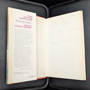Tales From The Coffee House, by William Charles Crocker (First Edition with Dust Jacket), 1973 ⚜️📜🏛️