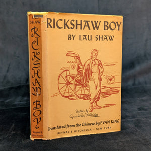 Rickshaw Boy by Lau Shaw, Illustrated by Cyrus LeRoy Baldridge (Book-of-the-Month Club Edition), 1945. 🇨🇳📜🚲