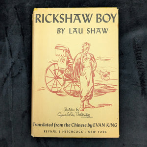 Rickshaw Boy by Lau Shaw, Illustrated by Cyrus LeRoy Baldridge (Book-of-the-Month Club Edition), 1945. 🇨🇳📜🚲