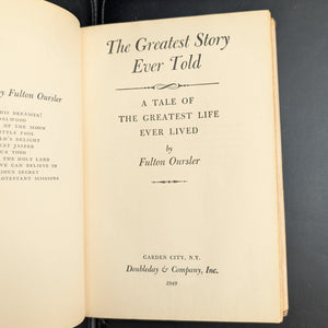 The Greatest Story Ever Told by Fulton Oursler (First Edition with Dust Jacket), 1949 🙏📖🎬