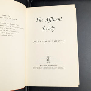 The Affluent Society by John Kenneth Galbraith (First Edition), 1958 💰📚🇺🇸