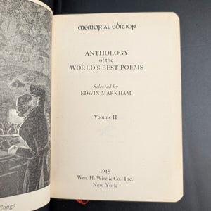 Anthology of the World's Best Poems, by Edwin Markham, (6-Volume Set, Memorial Edition), 1948 🌎📜✒️