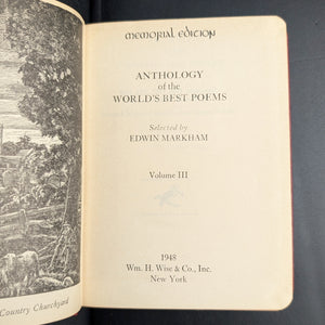 Anthology of the World's Best Poems, by Edwin Markham, (6-Volume Set, Memorial Edition), 1948 🌎📜✒️