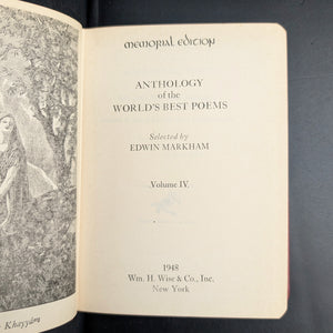 Anthology of the World's Best Poems, by Edwin Markham, (6-Volume Set, Memorial Edition), 1948 🌎📜✒️