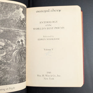 Anthology of the World's Best Poems, by Edwin Markham, (6-Volume Set, Memorial Edition), 1948 🌎📜✒️