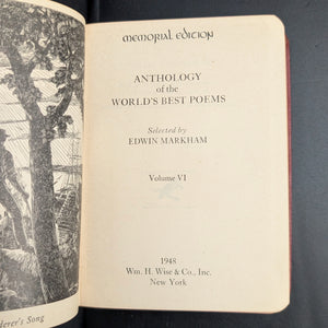 Anthology of the World's Best Poems, by Edwin Markham, (6-Volume Set, Memorial Edition), 1948 🌎📜✒️